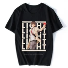 Мода Имя светильник Ягами футболка из мягкого хлопка с короткими рукавами с рисунком из аниме футболка с круглым вырезом и повседневные Топ японского аниме Манга Death Note футболка