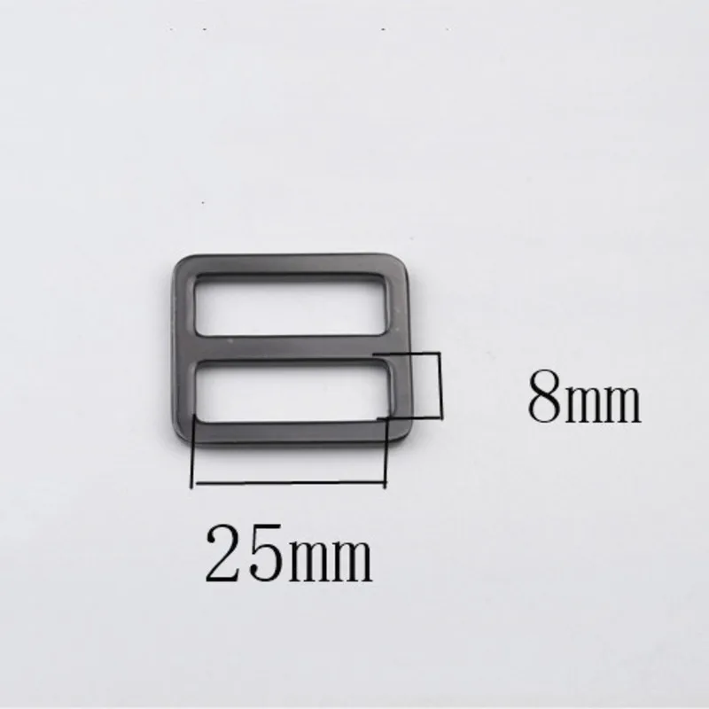 5pcs 25mm Metal Rectangle Ring Buckle Loops Webbing Leather Craft Bag Strap Adjust Tri-glide Pin Slider Loop |