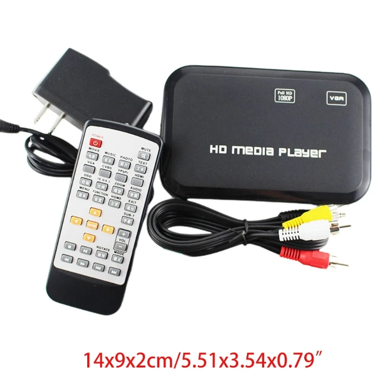 2022 новый внешний мини-жесткий диск Full 1080P USB с поддержкой SD MMC U диска MKV AVI