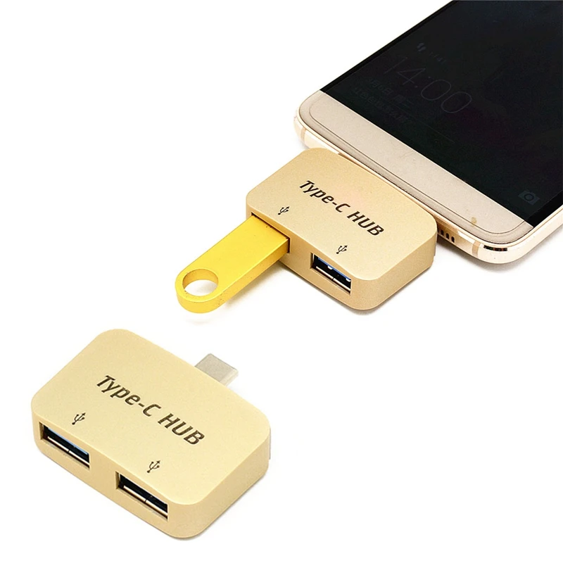 USB концентратор с Type c на 2 порта 0 для подключения мыши клавиатуры расширитель