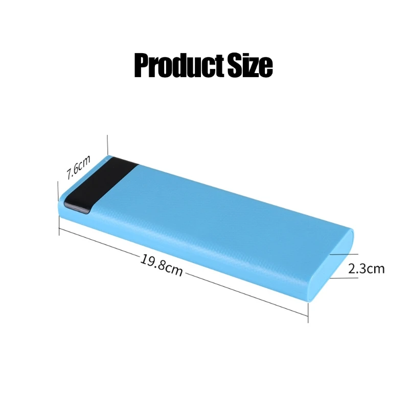 Съемный двойной USB ЖК дисплей Мощность внешнего аккумулятора 8x18650 Батарея чехол