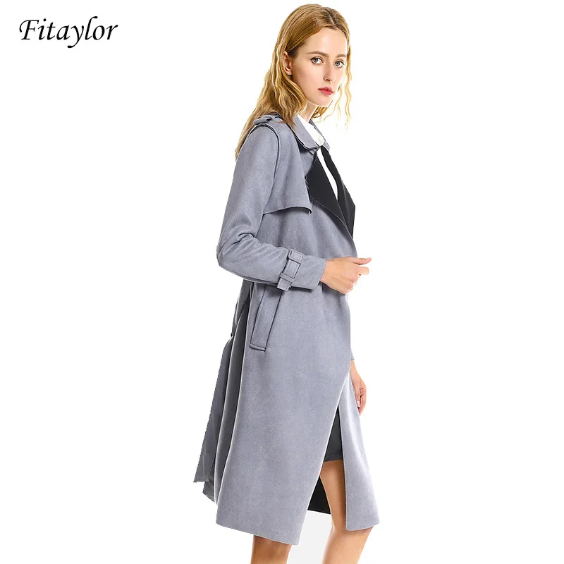 Женская замшевая куртка с отложным воротником и карманами | одежда