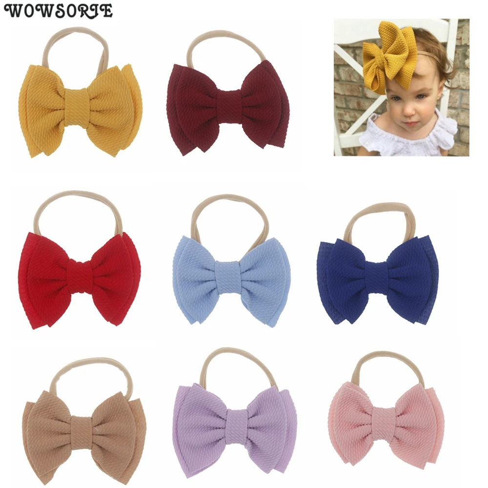 Младенческая повязка для волос с бантом двойное кукурузное зерно на голову