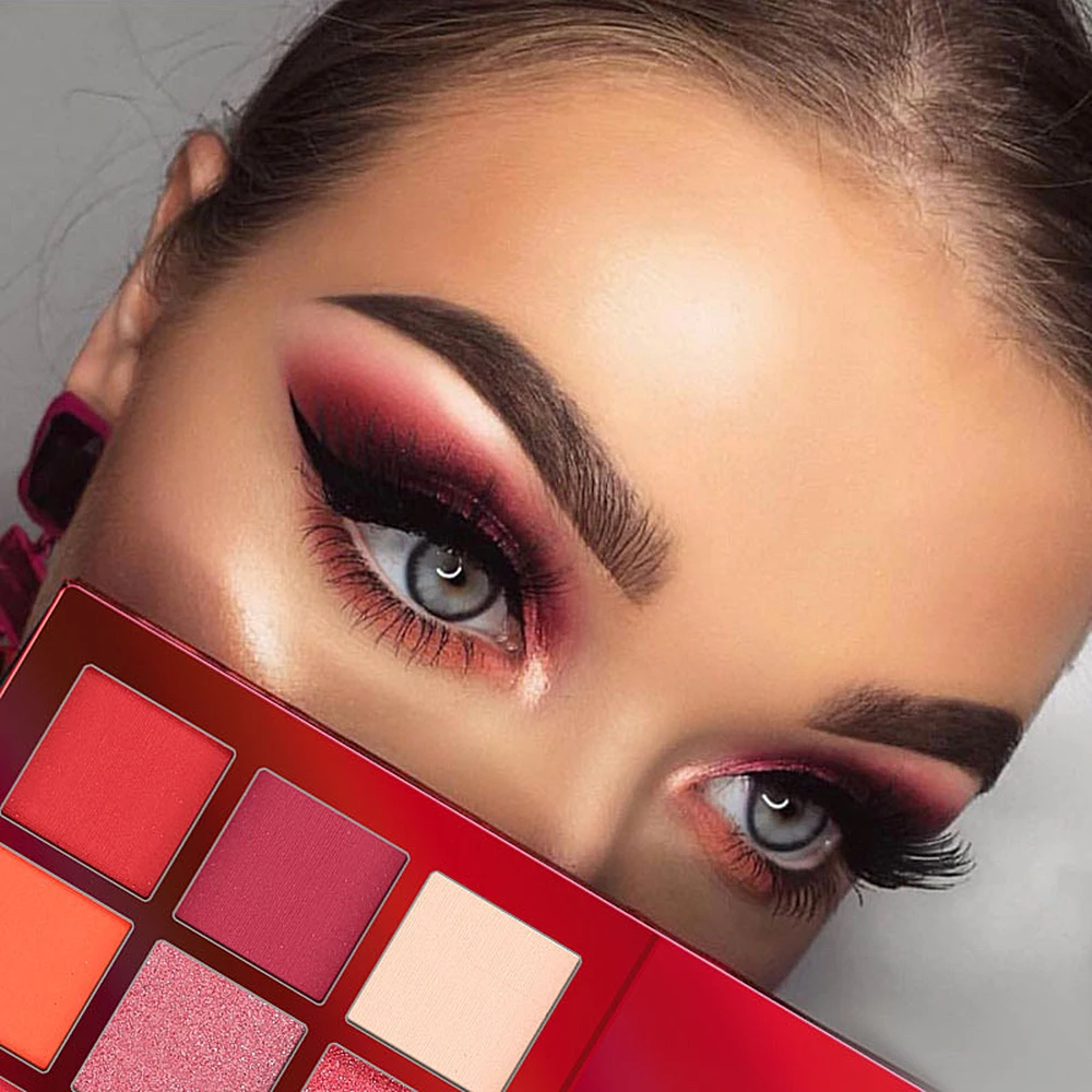 CmaaDu 9 Colors Glitter Eyeshadow Matte Powder Fashion Makeup Pallet Pigmented Eye Shadow Beauty Cosmetic Supplies TSLM1 |
