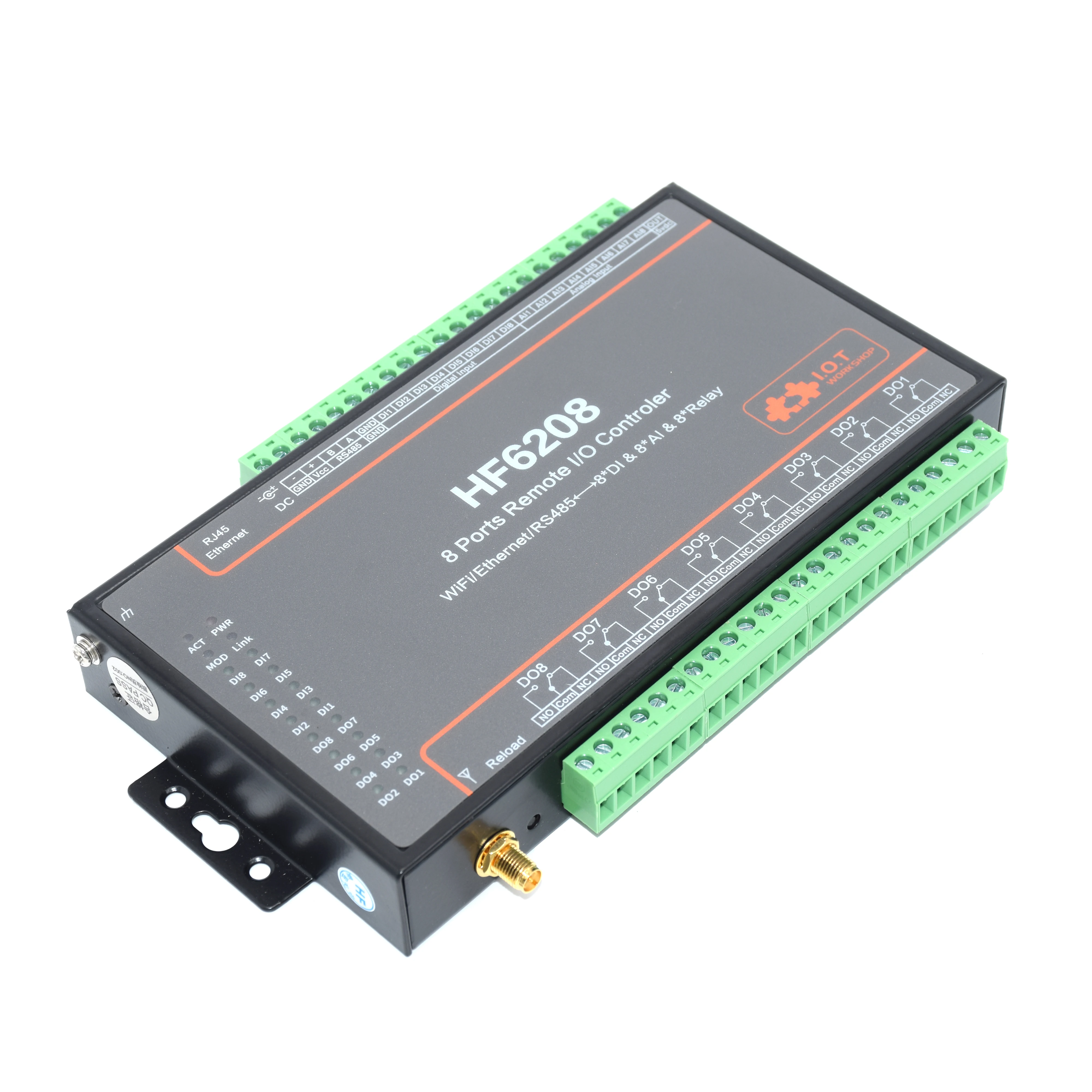 8 канальный контроллер ввода вывода HF6208 RS485 Ethernet Wi Fi пульт дистанционного