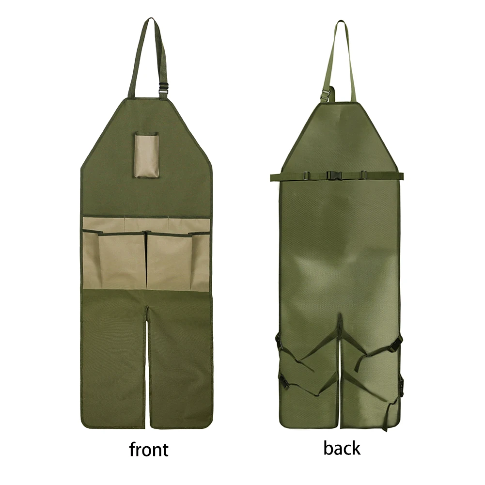 

Women Men Durable Multifunctional Anti Dirty With Pockets Work Adjustable Buckle Leg Protection Tool Storage Garden Apron Home