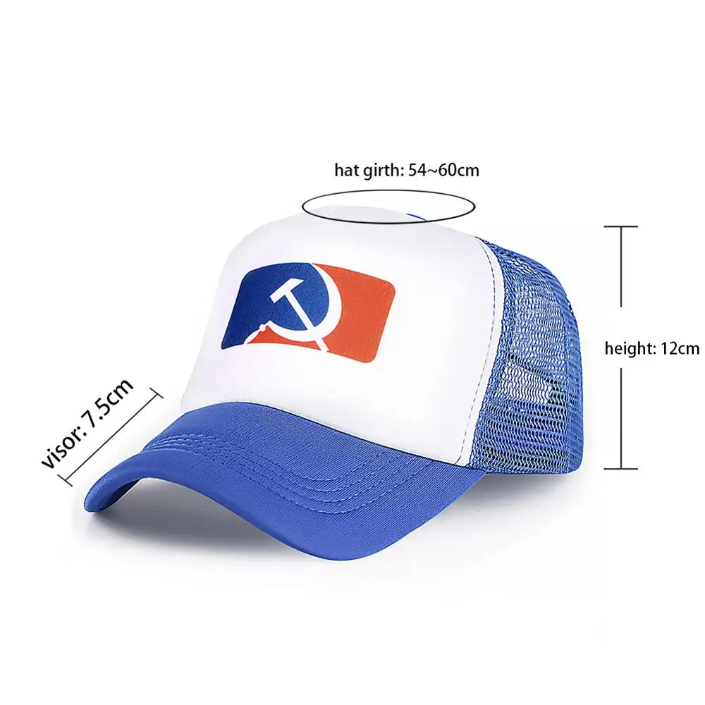 Синие Snapback коммунизма логотип печати летние бейсболки сетки Козырьки в