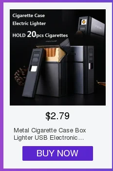 Metal Cigarette Case Box with USB Lighter 20pcs Capacity Waterproof Cigarette Holder Electronic Lighter Electric Gadgets for Men