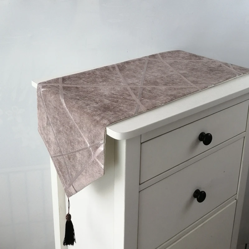 Утолщенная скатерть из синели Жаккардовая для журнального столика покрывало