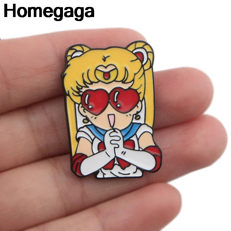 Homegaga цинковый сплав галстук мультфильм милые булавки броши для рюкзака одежды
