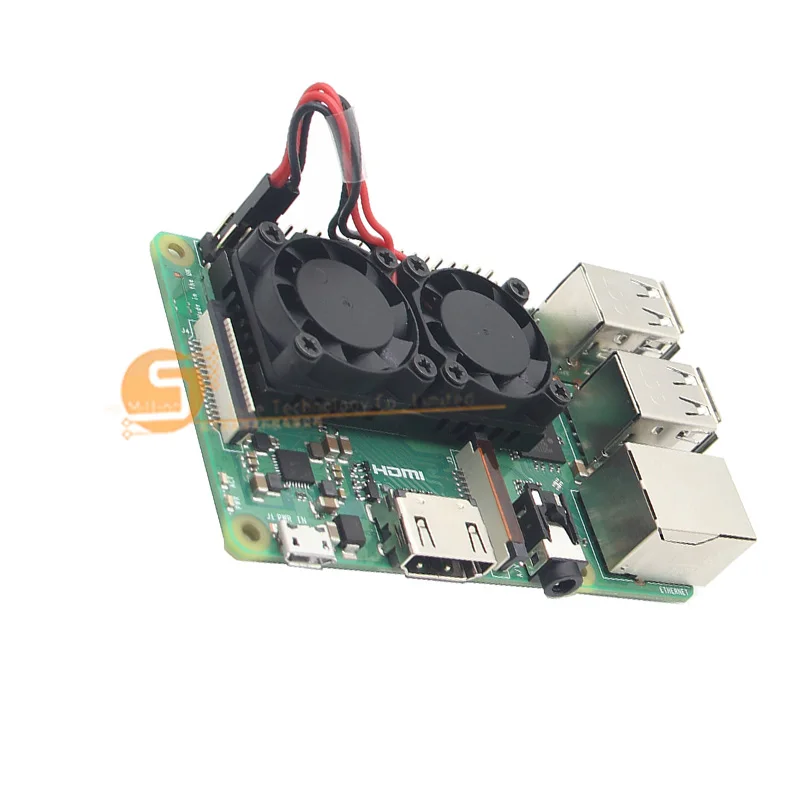 Флюоресцентный модуль системы охлаждения с радиатором для Pi3 B + / NESPi чехол |