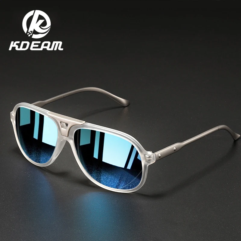 KDEAM ретро пилот поляризационные солнцезащитные очки мужские сверхлегкие прочные