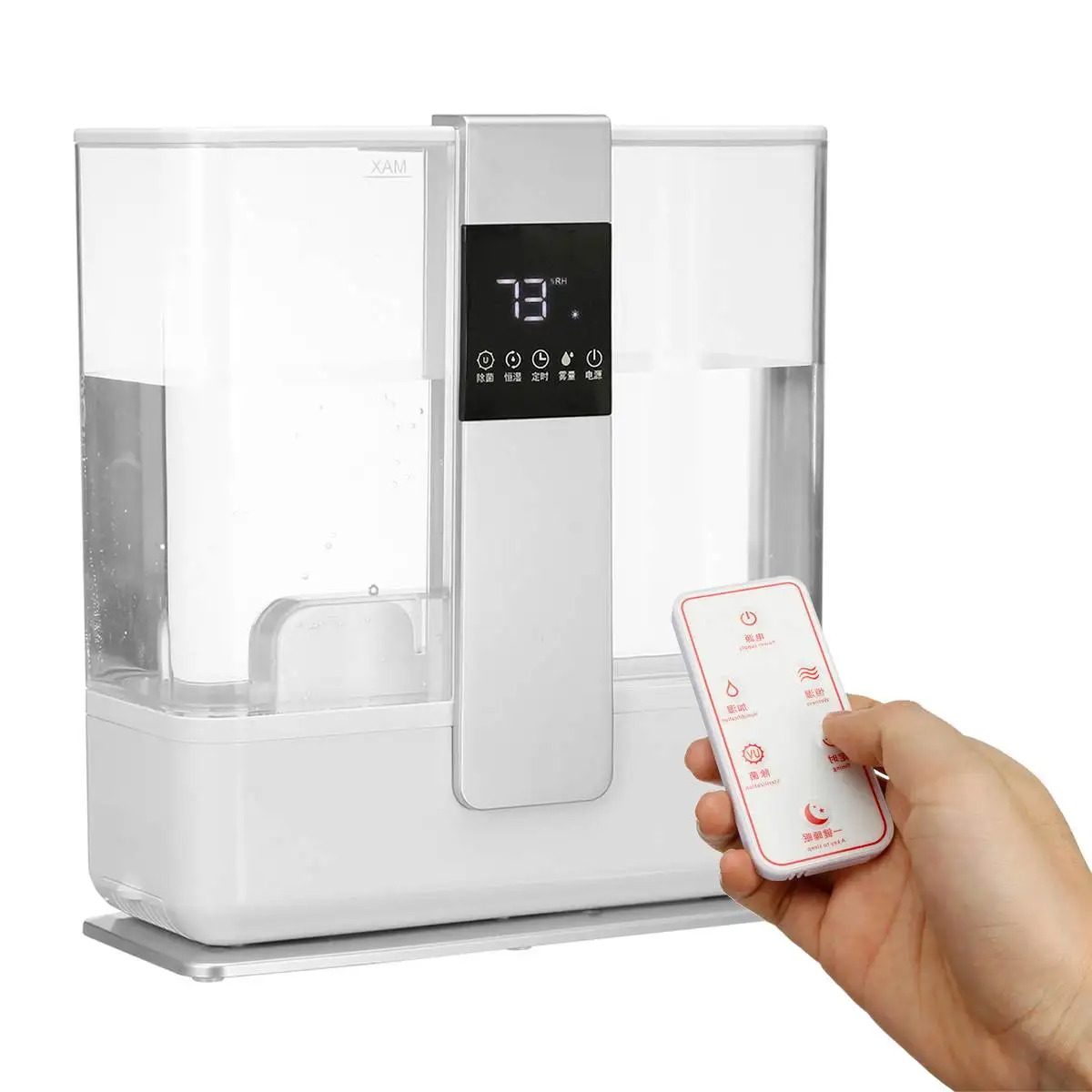 

Household Air Humidifier UV Ultrasonic Air Humidifier Mute Purifying Humidifier Oil Aroma Mist for Home Office 5L Large Capacity