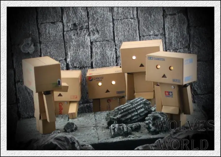 Набор для гаража четырехлистная сестра бумажная коробка люди Danboard мини маленькое предприятие картонная фигура квалифицированный Гараж Комплект