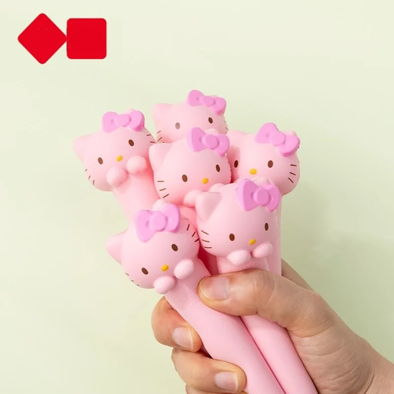 

Симпатичная гелевая ручка с 3D зажимом, школьные принадлежности, Мультяшные креативные канцелярские принадлежности, мягкая ручка для венти...