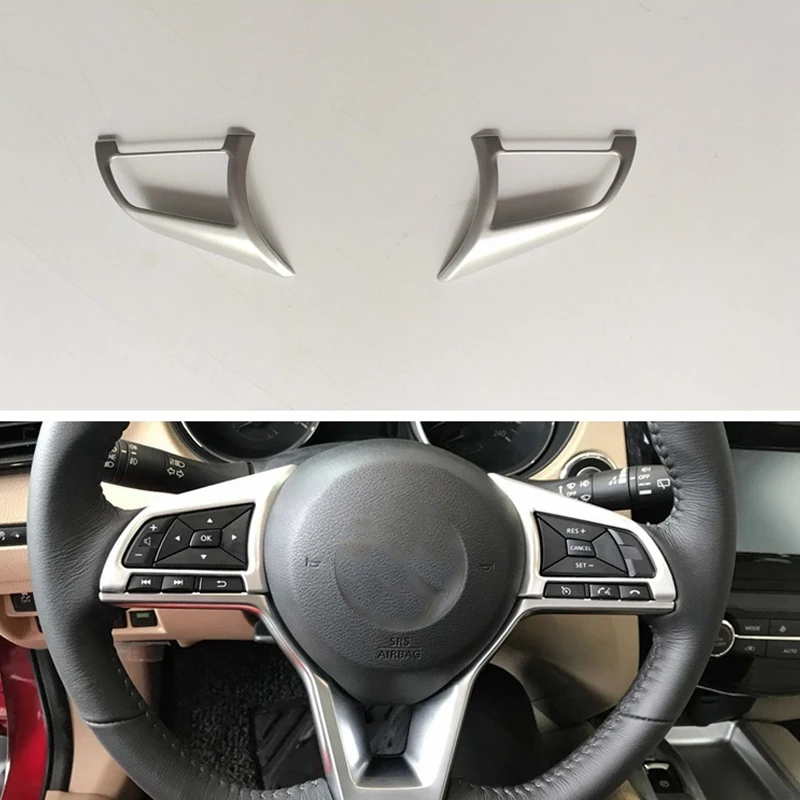 Для Nissan Qashqai J11 2018-2019 Внутренняя крышка кнопки рулевого колеса отделка ABS матовые