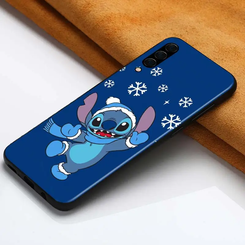 

Stitch blue disney cartoon for Samsung Galaxy A90 A80 A70 A60 A50 M60 M40 A20E A2Core A10S A10E Silicon Soft Black Phone Case