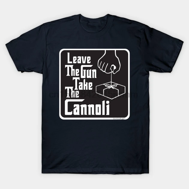 Мужская футболка Leave the gun Take Cannoli Крестный отец с принтом Футболки | одежда