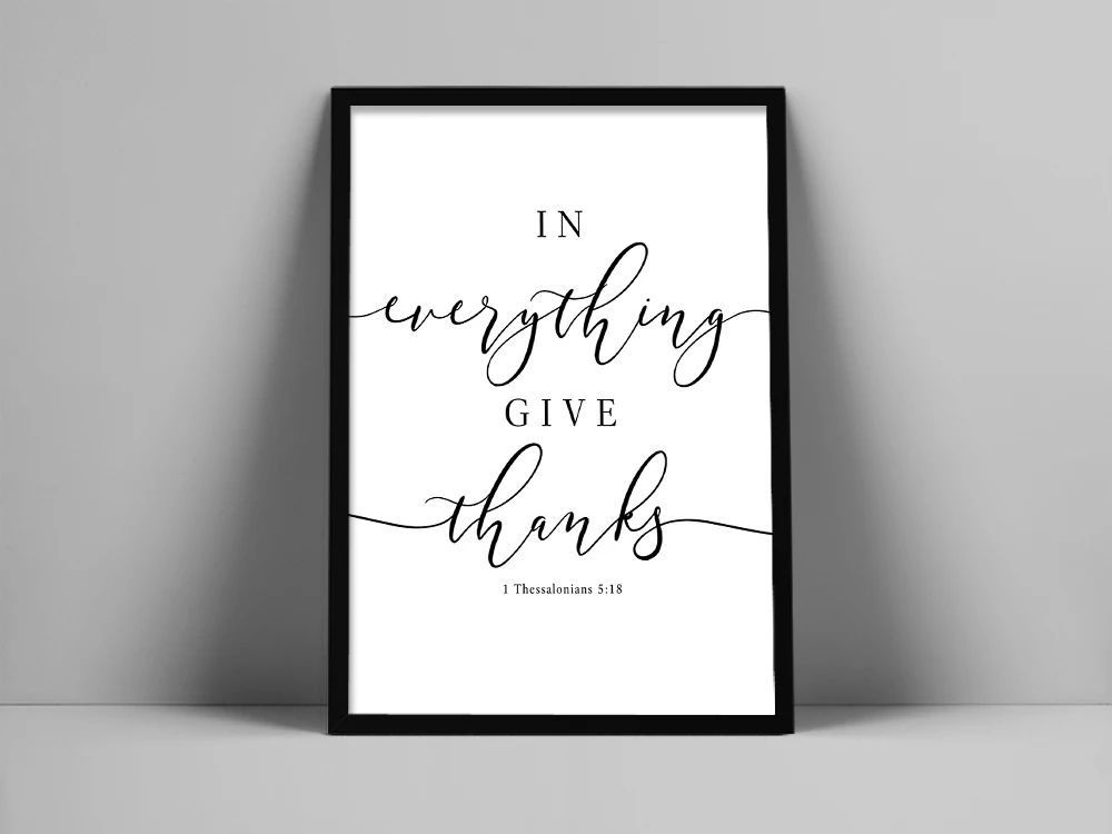 Тексты Библии с печатью настенное искусство 1 из салонианов 5:18 версия нового