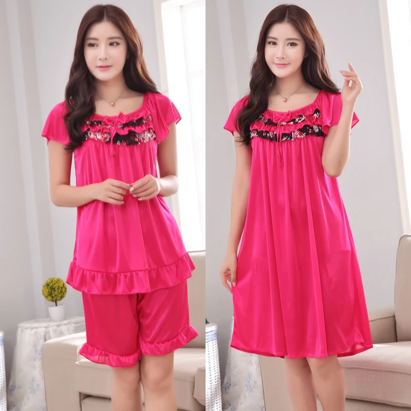 2021 настоящая Пижама женская одежда для сна летняя пижама большого размера женщин