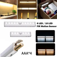 10 led wireless warmcold light bar stick on cabinet night light battery powered motion sensor closet portable light 2020 new
