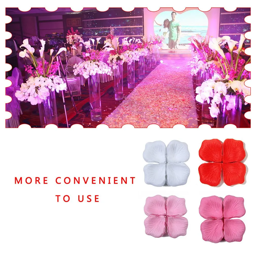 

100Pcs Artificial Rose Petals Proposal Simulation Rose Petals Wedding Room Decoration Wedding Supplies