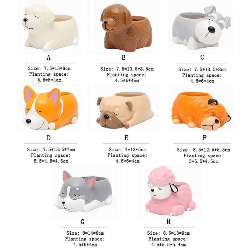 Горшок для растений суккулентов животных горшки бонсая домашнего сада декор |
