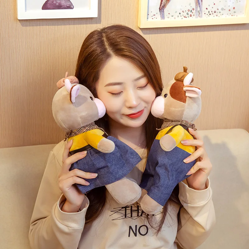 

32cm Kawaii Couple Cattle Plush Toy Lovely Animal Dressing Skirt Cow Dolls Stuffed Soft Baby Birthday Gift for Lovers Girls