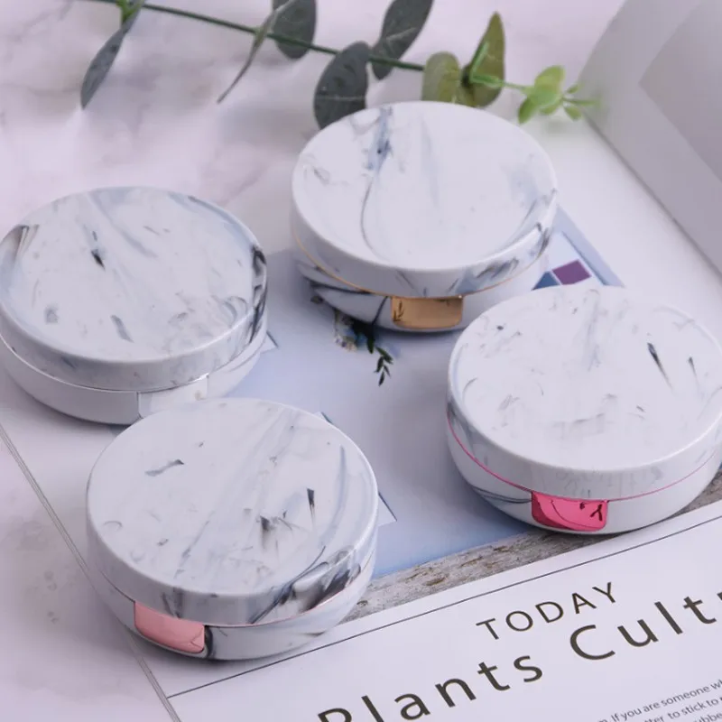 Контейнер для линз с рисунком под мрамор|Очки аксессуары| |