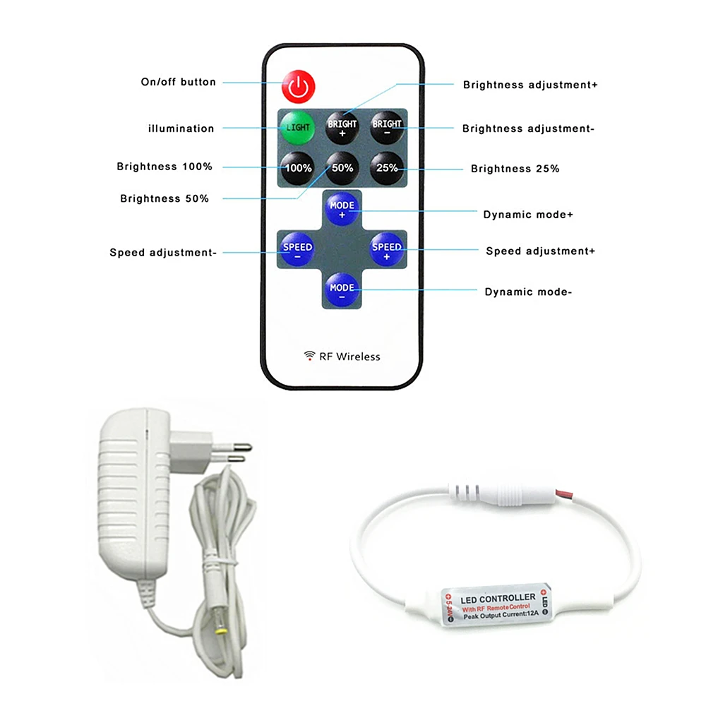 12V Мини Светодиодный точечный светильник с пультом дистанционного управления