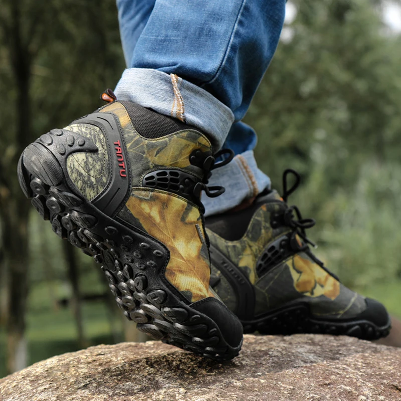 Профессиональная уличная походная обувь мужские кожаные водонепроницаемые