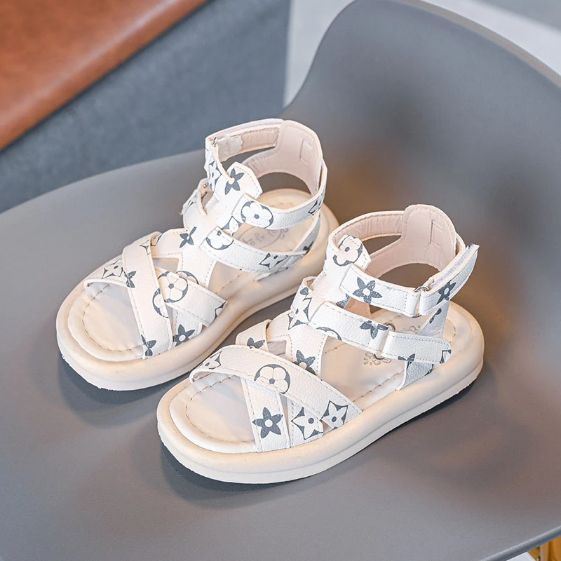 

Girls sandals 2021 summer new water drill soft bottom children's shoes in the big children's princess shoes spring girl boy