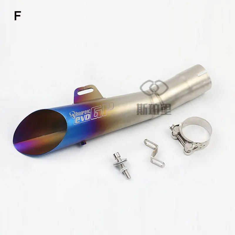 F Универсальный Akrapovic выхлопной мотоцикл hp трубы Escape Moto DB убийца GP глушитель скутер для YAMAHA R6 gz125 ATV Dirt Bike KTM390 - Цвет: F