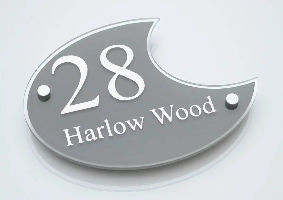 Настраиваемый современный дневной уличный адрес табличка дверной номер