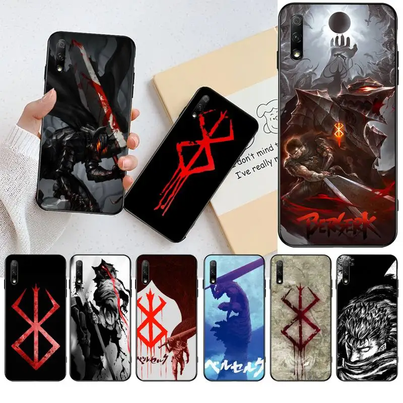 

YJZFDYRM Berserk Anime Guts Griffith Custom Soft Phone Case For Huawei Nova 6se 7 7pro 7se honor 7A 8A 7C Prime2019