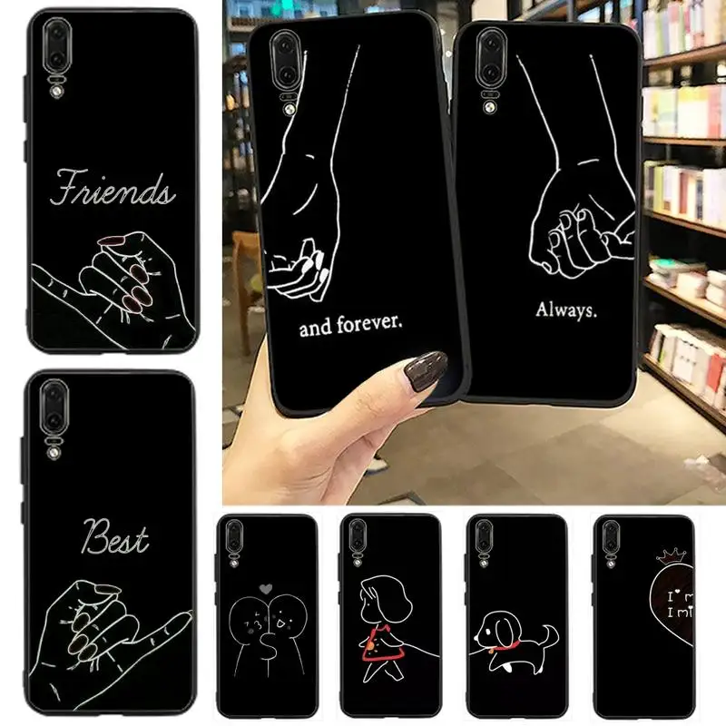 

Always And Forever Best Friends Phone Case For Huawei P20 P30 P40 lite Pro P Smart 2019 Mate 10 20 Lite Pro Nova 5t