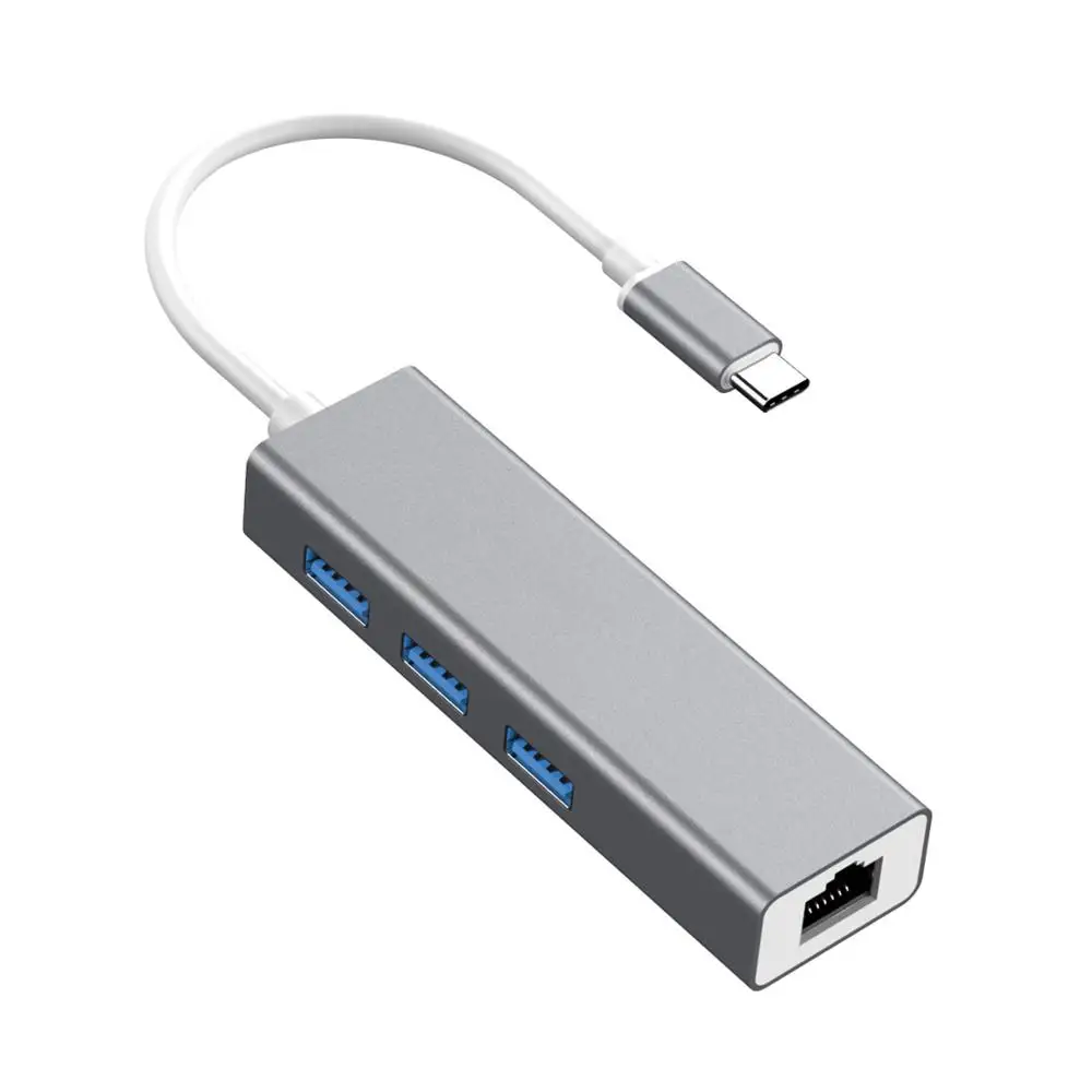 Usb 3 1 Usb-C Тип C 10/100/1000 Мбит/с Gigabit Ethernet Rj45 сетевой адаптер с портами (стандарт 0