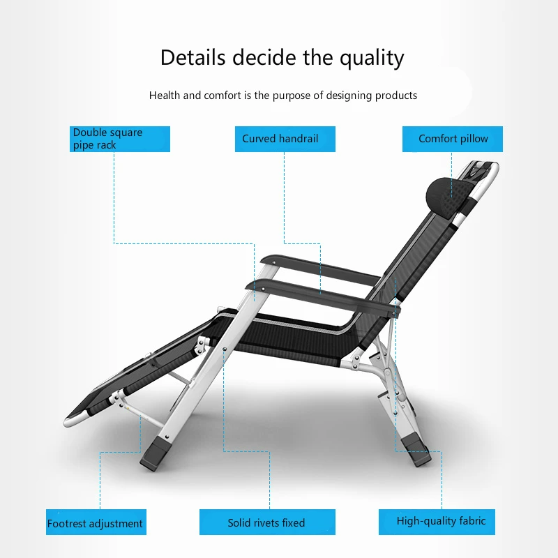 Кресло-раскладушка Siesta для дома и офиса удобное кресло пляжа с подлокотником