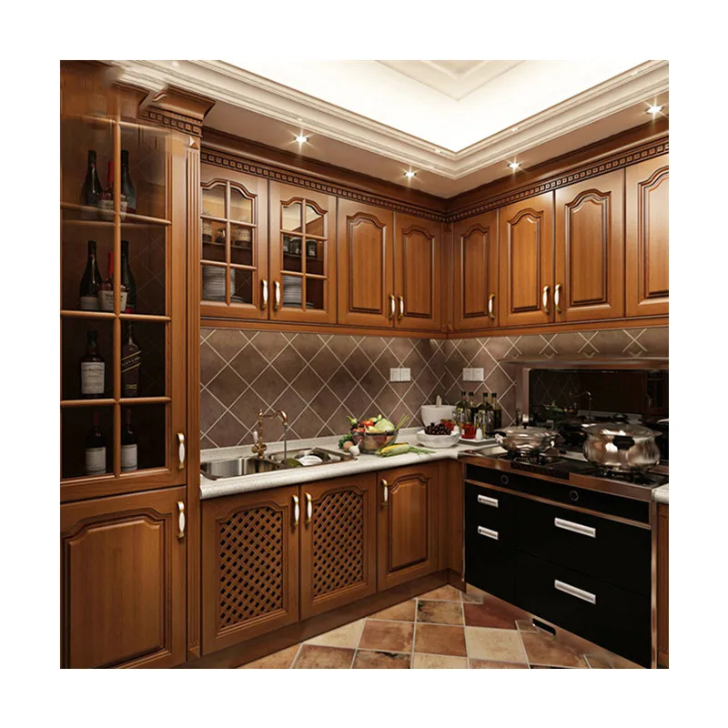 Роскошный американский стандарт проект набор деревянная кухня с островом |