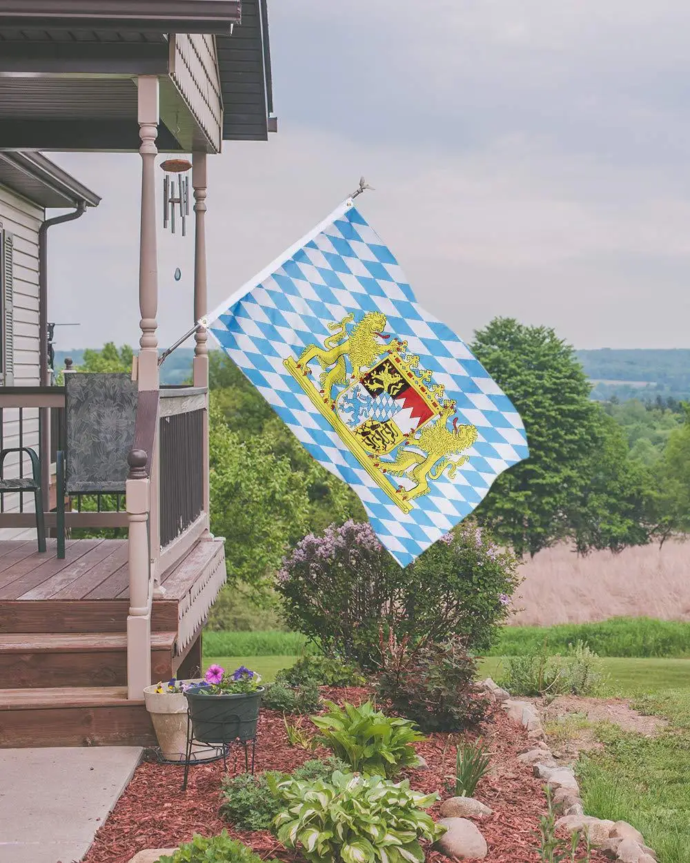 Баварские львы и гребень Октоберфест баварский Флаг Германии 90x145 см|Флажки