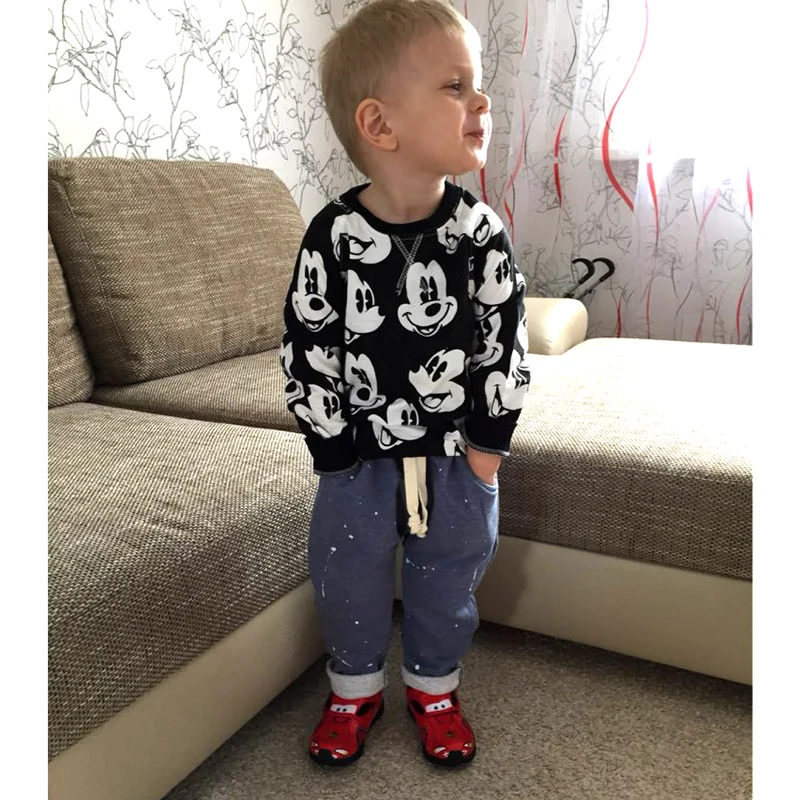 Одежда для маленьких девочек осенне-Весенняя модная толстовка с рисунком Минни и