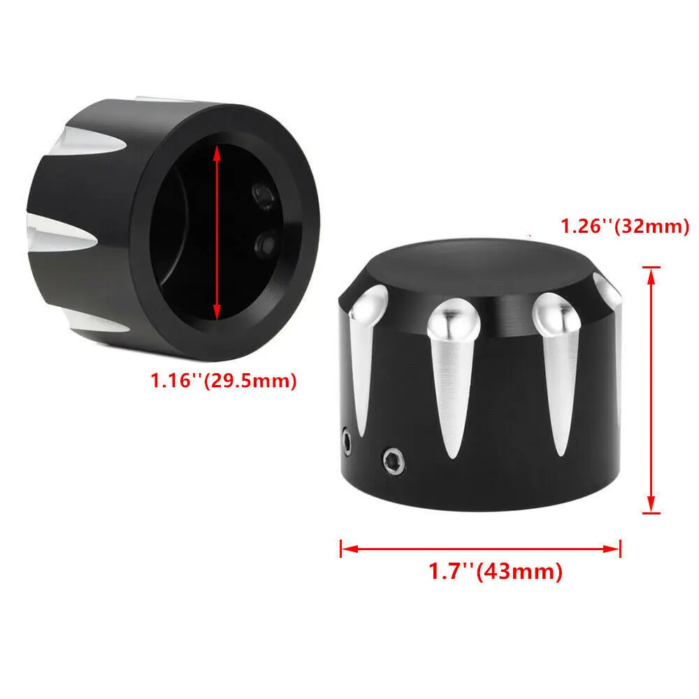 2X Мотоцикл хром CNC передняя ось Гайка Крышка Болт Комплект для Harley Dyna FXDF FXDL FXDB Fatboy