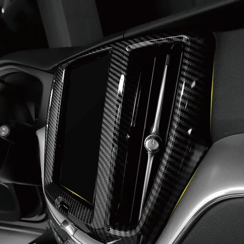 Автомобильная Панель навигации из АБС-углеродного волокна декоративная крышка