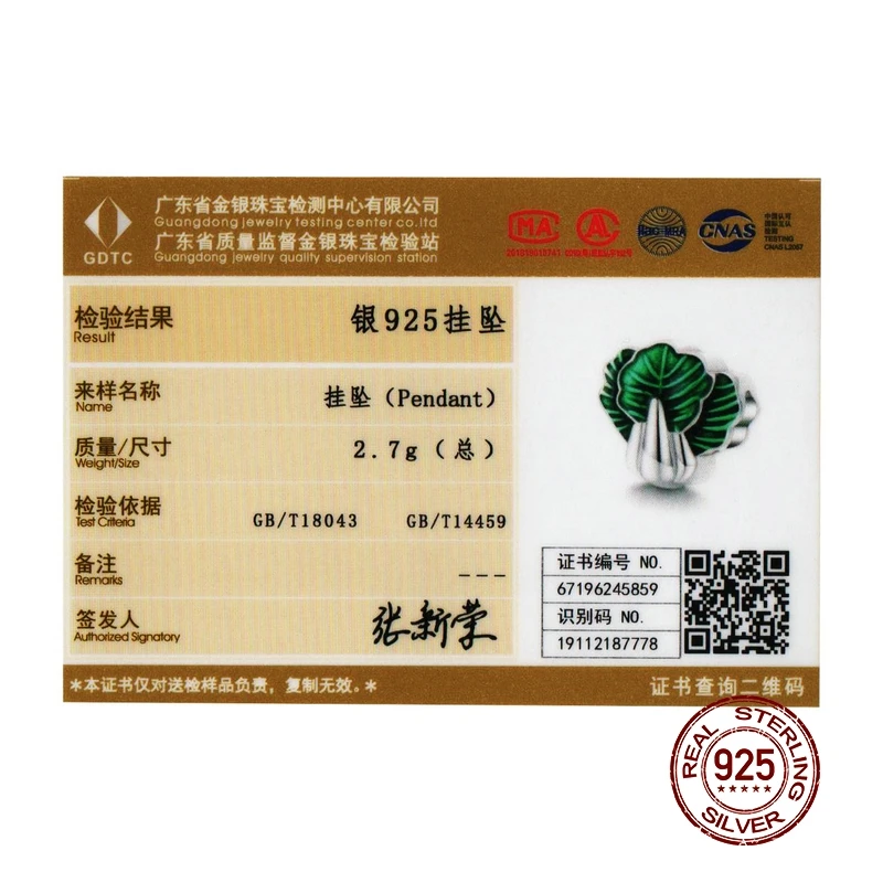 

MOWIMO Real 925 Sterling Silver Spinach Vegetables Beads Green Charms Fit Silver Original Bracelet Pendant Jewelry BKC1412