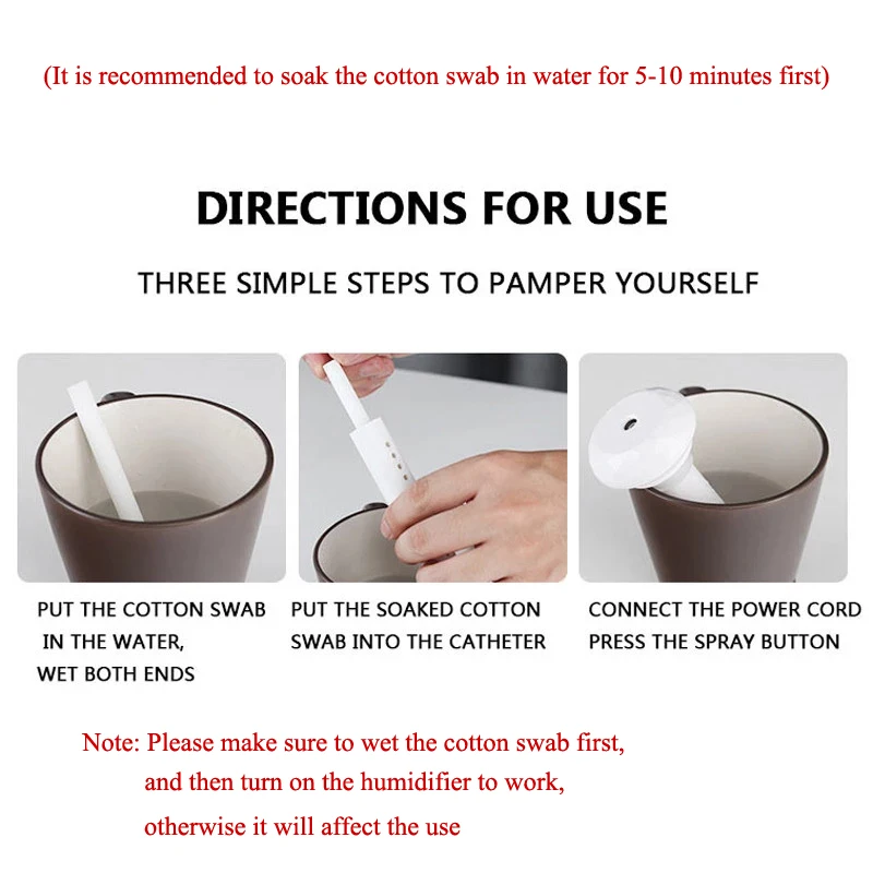 

USB Portable Air Humidifier Diamond Bottle Aroma Diffuser Mist Maker For Home Office Humidification Detachable