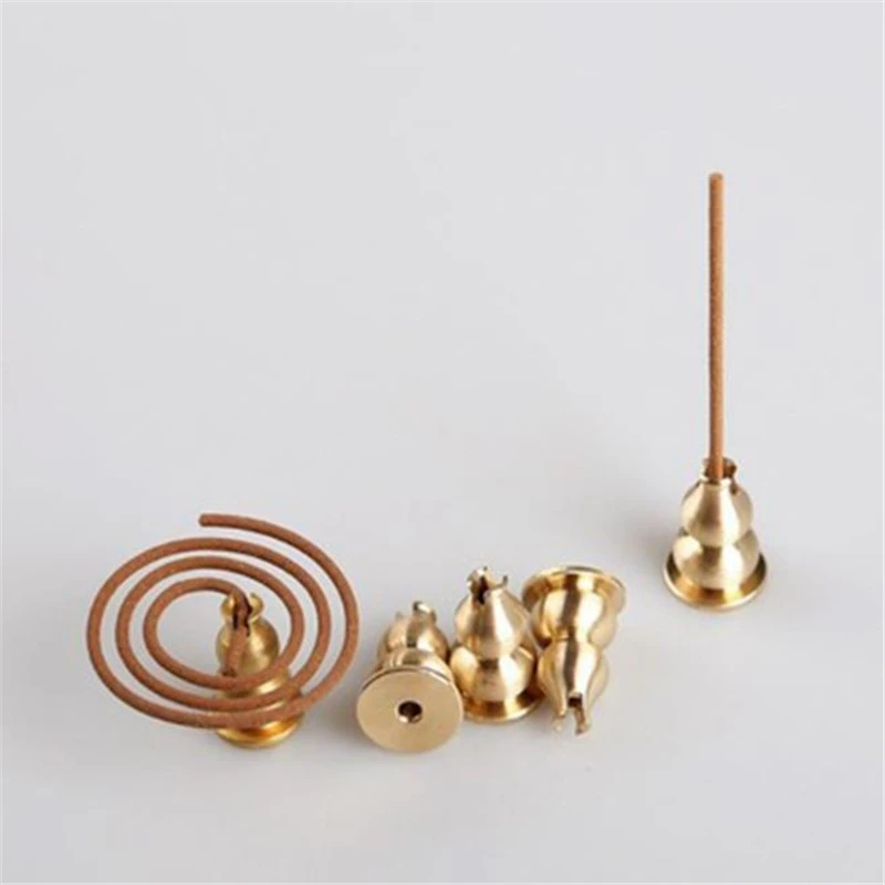 1 шт. латунная горелка с ладаном держатель китайский Будда для ладана катушки