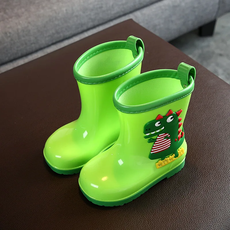 Новые резиновые сапоги детские ботинки для девочек и мальчиков с динозавром