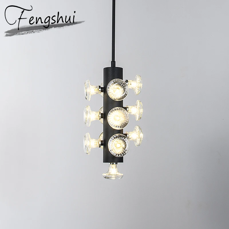 Американский подвесной светильник из железного стекла светодиодный для