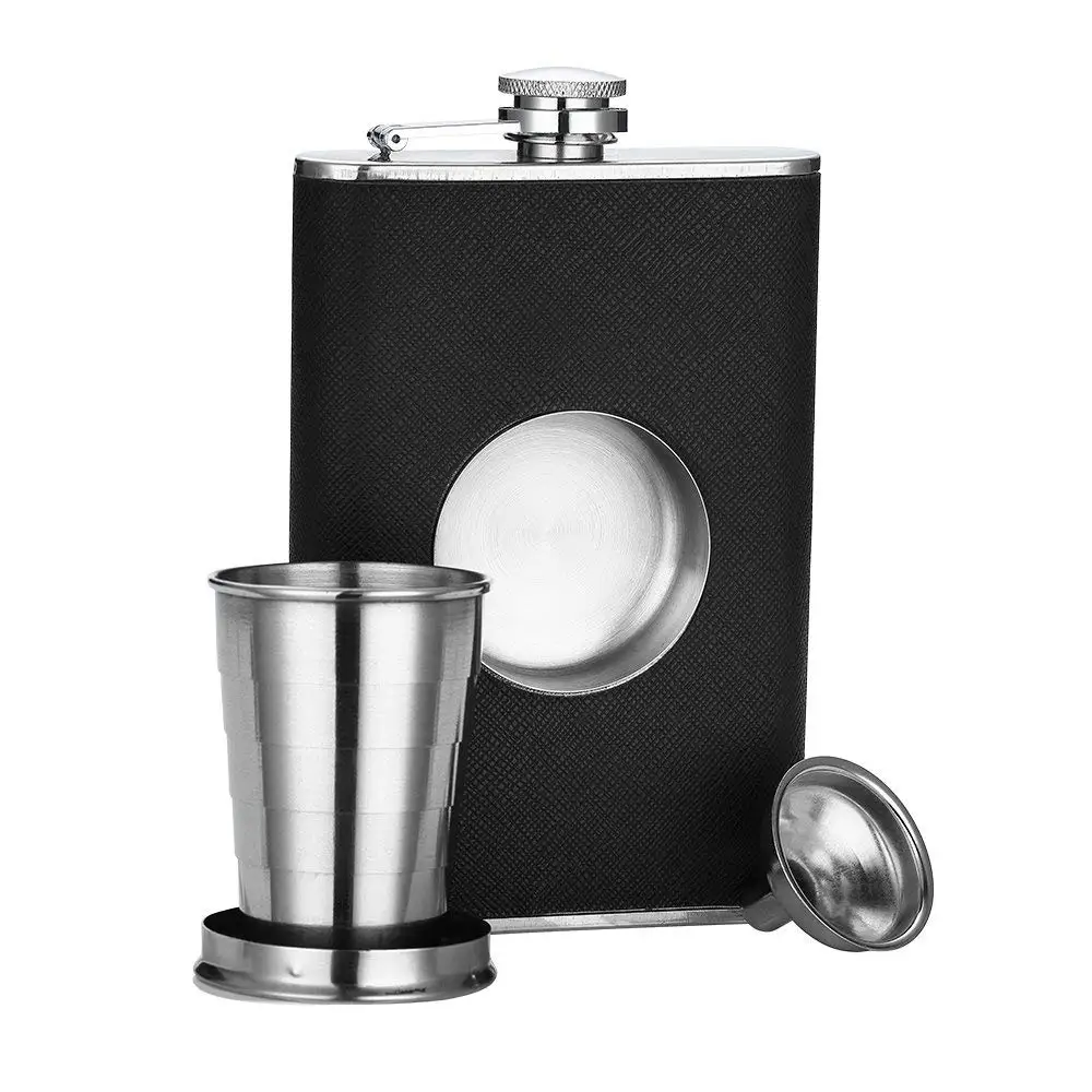 

8OZ Hip Flask Set Foldable Shot Glass Free Funnel Whisky Stussy Petaca Alcohol Jack Daniels Whiskey Decanter Groomsmen Gifts