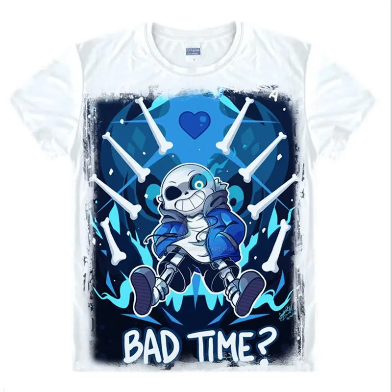 Футболка с надписью Game Undertale футболка изображением черепа Санс папируса альфис